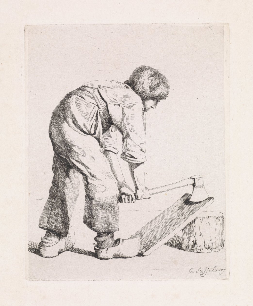 brændekløveren Fjerde suite (serietitel) af Cornelis Steffelaar