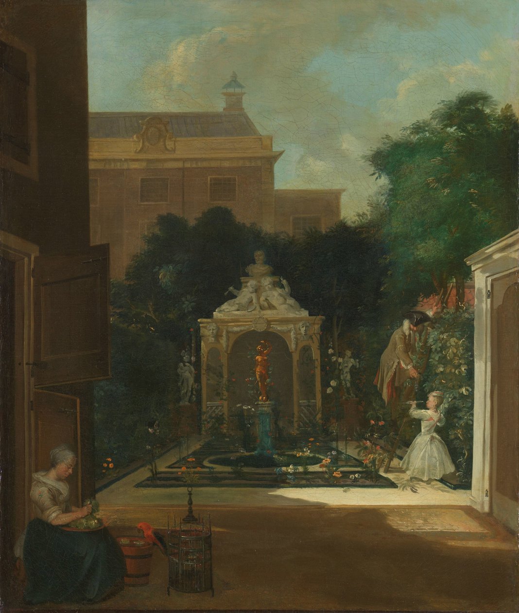 En Amsterdam Canal House Garden En Amsterdam byhave af Cornelis Troost