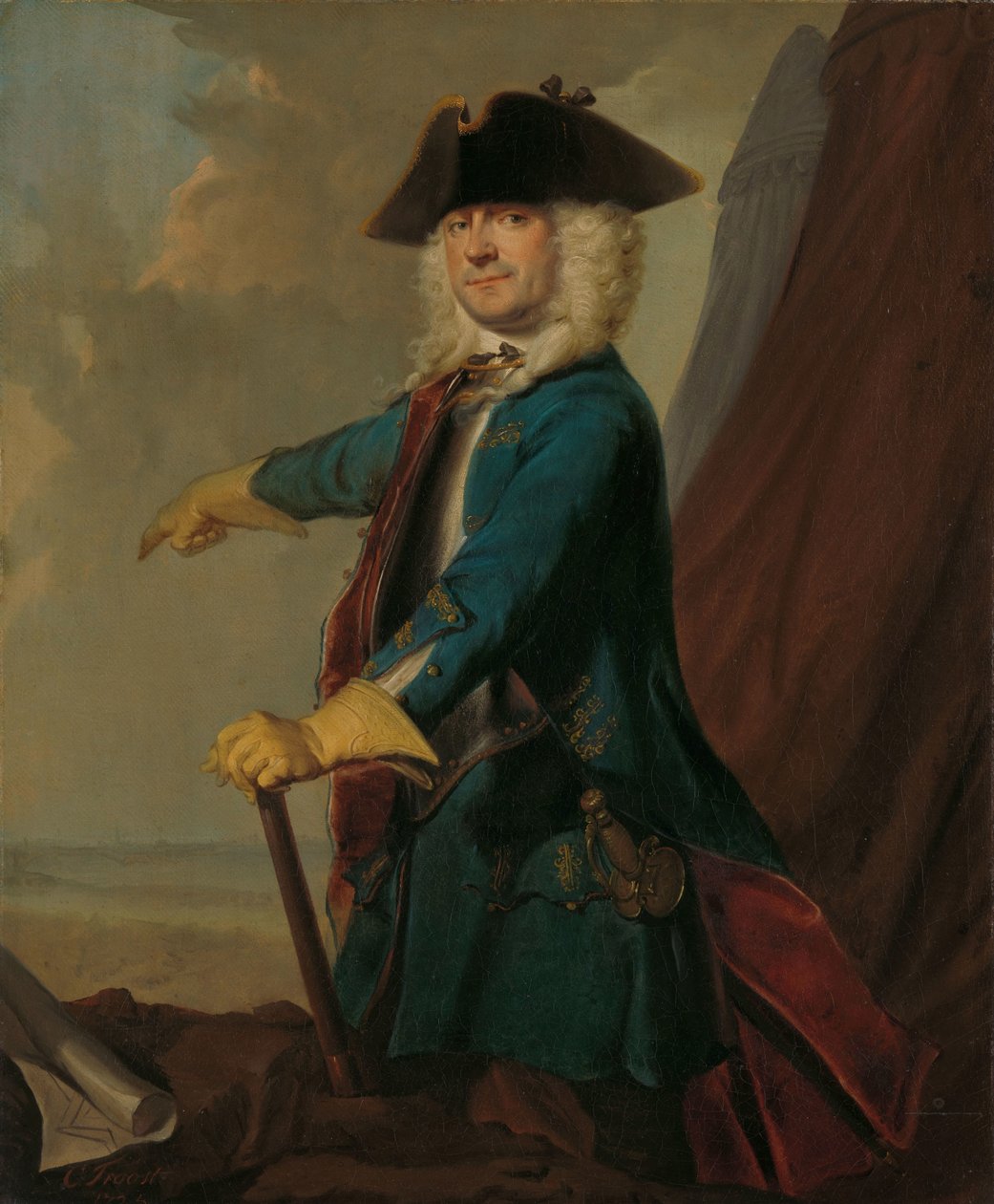 Gerrit Sichterman (1688-1730). Generalkvartermester for kavaleriet, oberst for Oranje-Groningens infanteriregiment, kommandant af Grave af Cornelis Troost