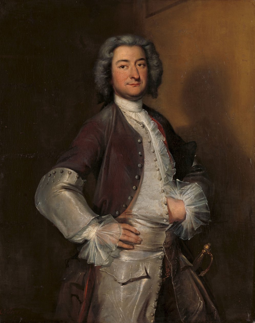 Portræt af Isaac Sweers, Chief Officer i Amsterdam og guvernør for Det Hollandske Ostindiske Kompagni af Cornelis Troost