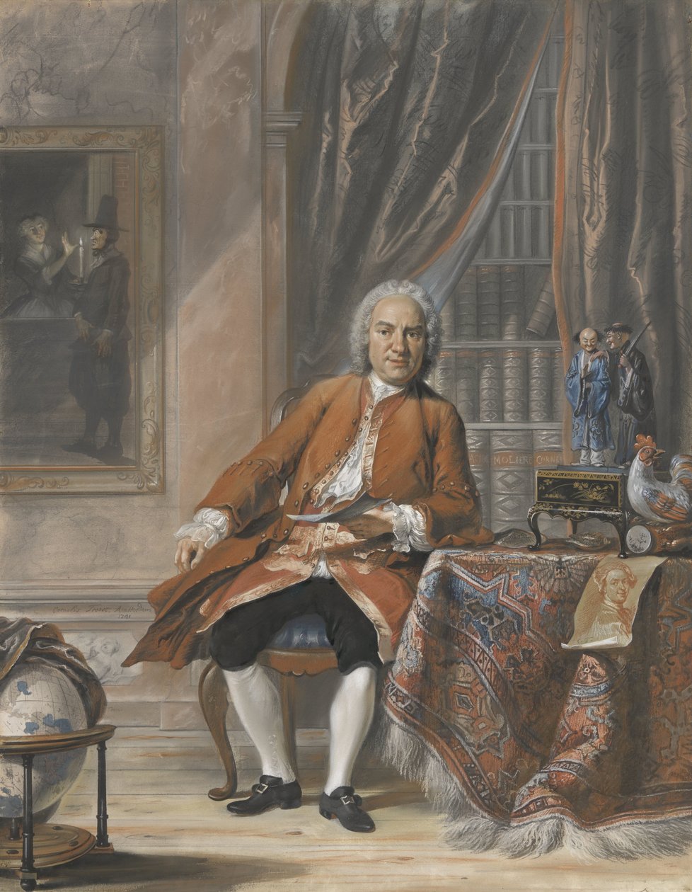 Portræt af Joan Jacob Mauricius, Surinams generalguvernør Portræt af Joan Jacob Mauricius, generalguvernør i Surinam, digter og teaterentusiast af Cornelis Troost
