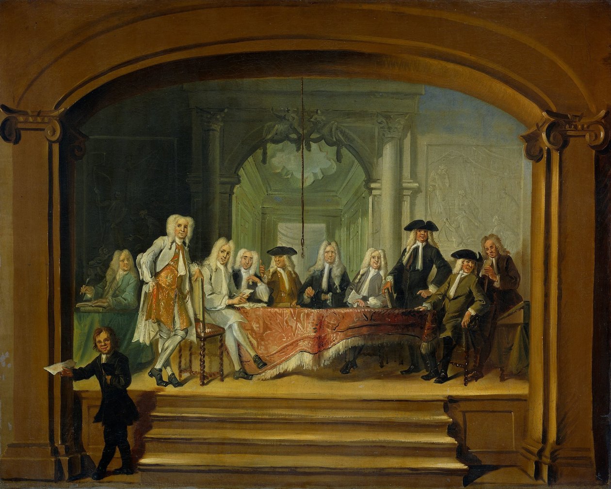 Regents of the Almoezeniers Orphanage Orphanage i Amsterdam, 1729 af Cornelis Troost