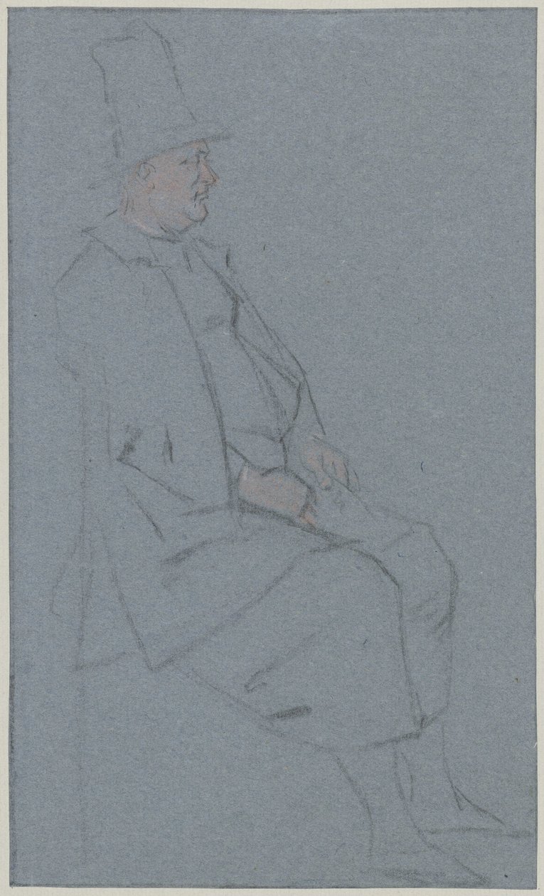 Siddende kvaksalver, profil til højre af Cornelis Troost