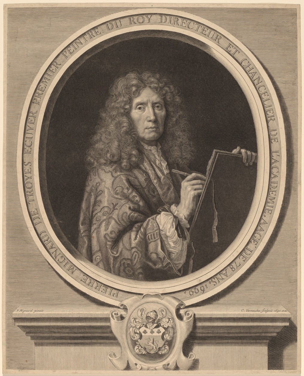 Pierre Mignard af Cornelis Vermeulen after Pierre Mignard I