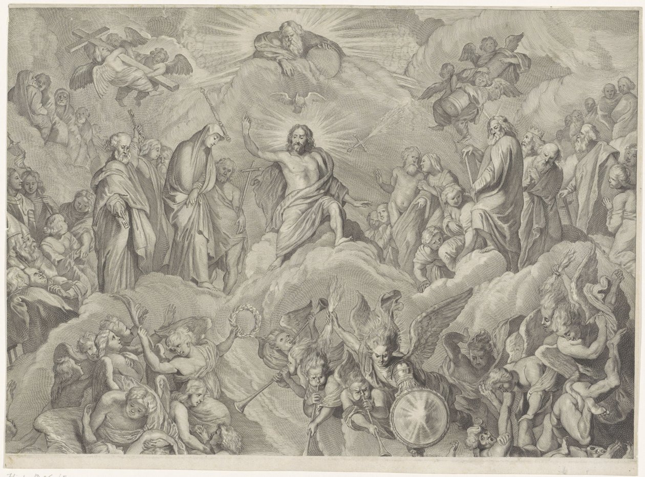 Sidste dom (topplade) af Cornelis Visscher (II)