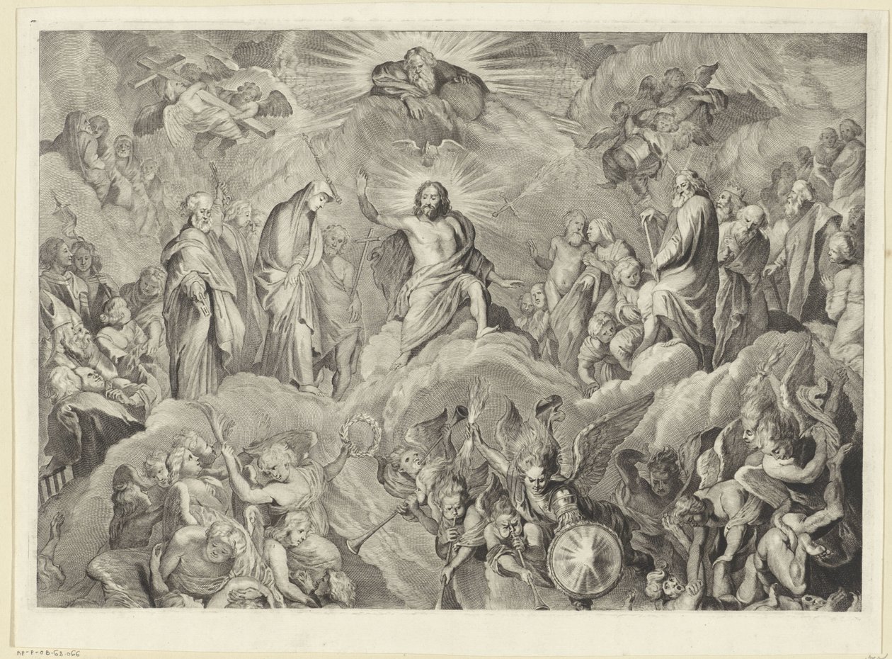 Sidste dom (topplade) af Cornelis Visscher (II)