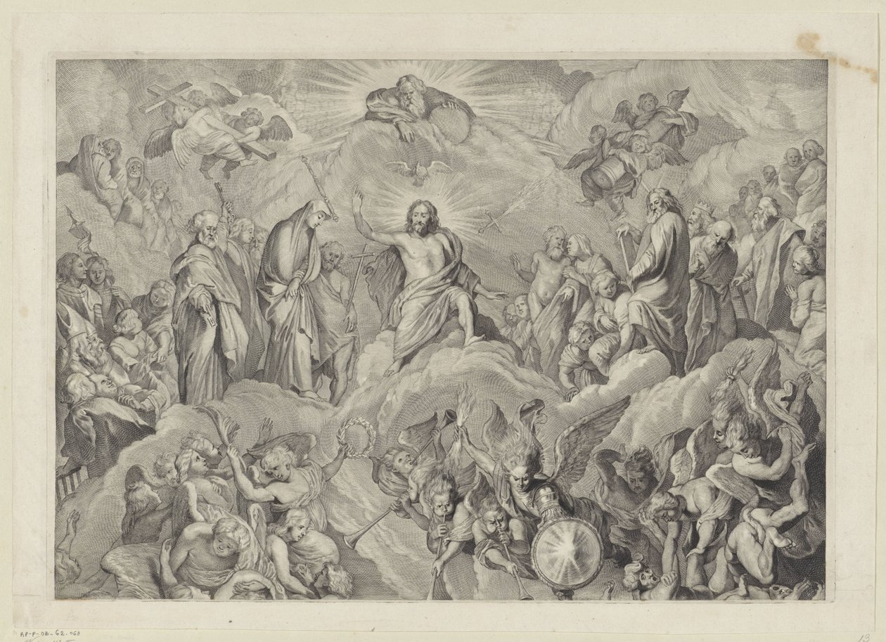 Sidste dom (topplade) af Cornelis Visscher (II)