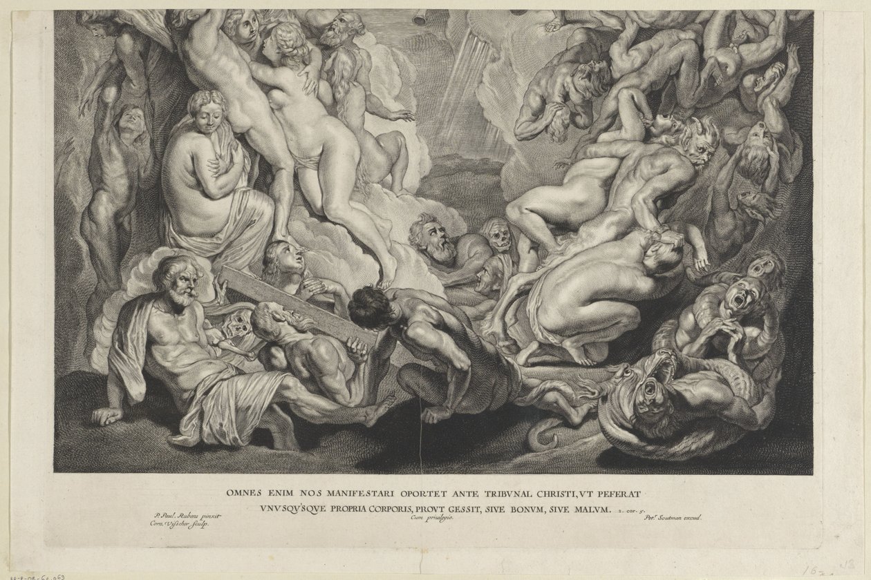Sidste dom (bundplade) af Cornelis Visscher (II)