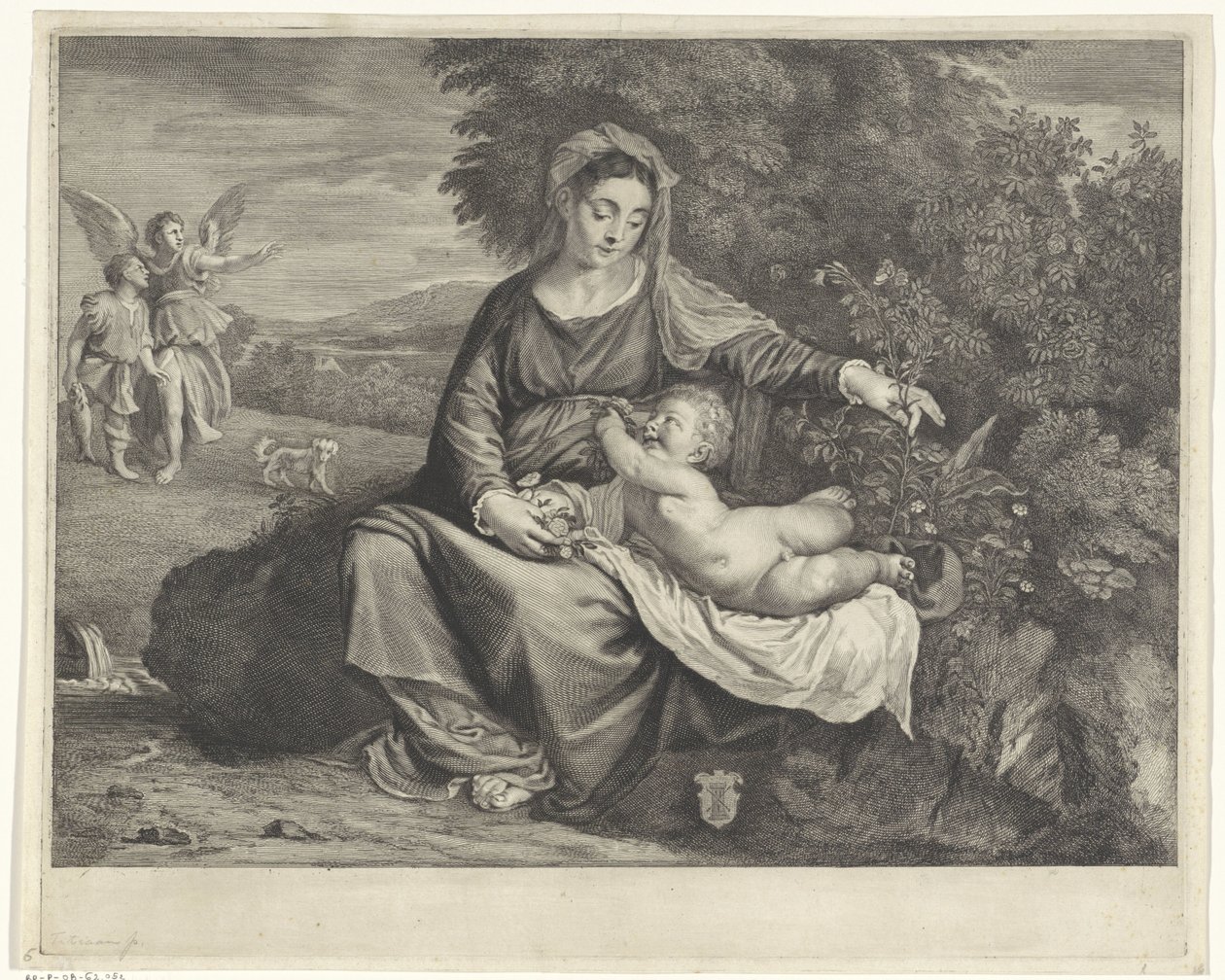 Maria med barnet og Tobias og englen af Cornelis Visscher (II)