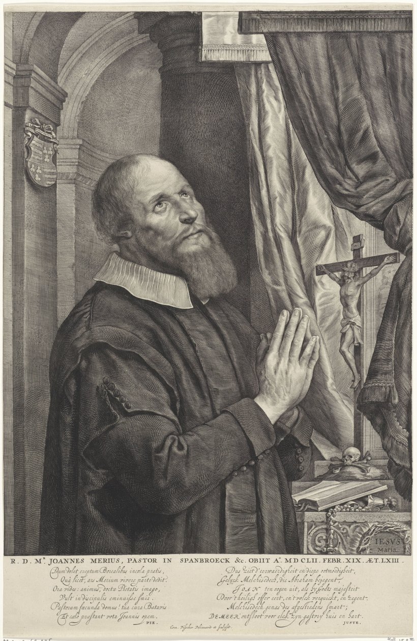 Portræt af Joannes van der Meer af Cornelis Visscher (II)