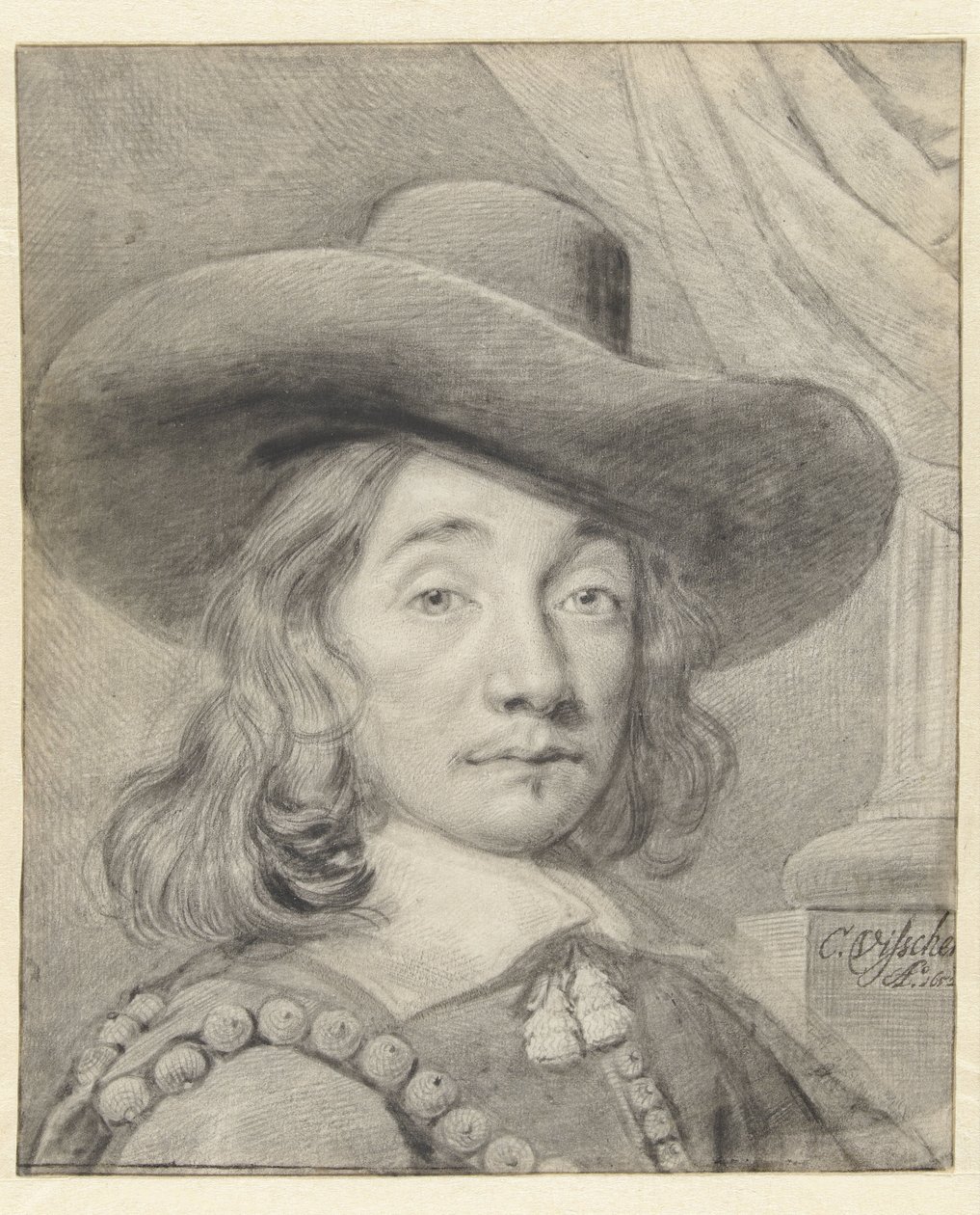 Selvportræt med hat af Cornelis Visscher (II)