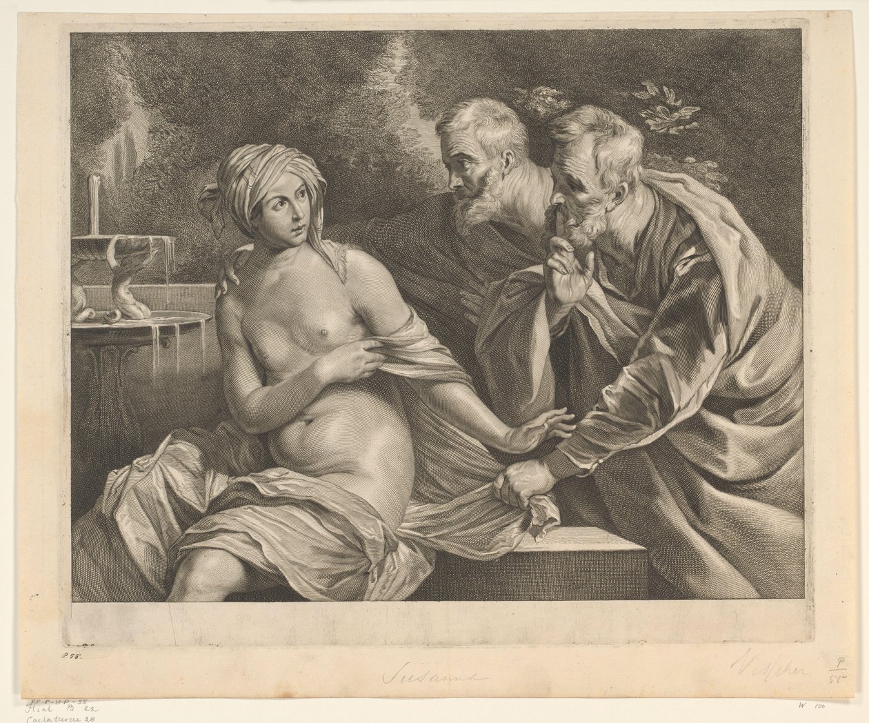 Susanna en de ældre Chelations (serietitel) af Cornelis Visscher (II)