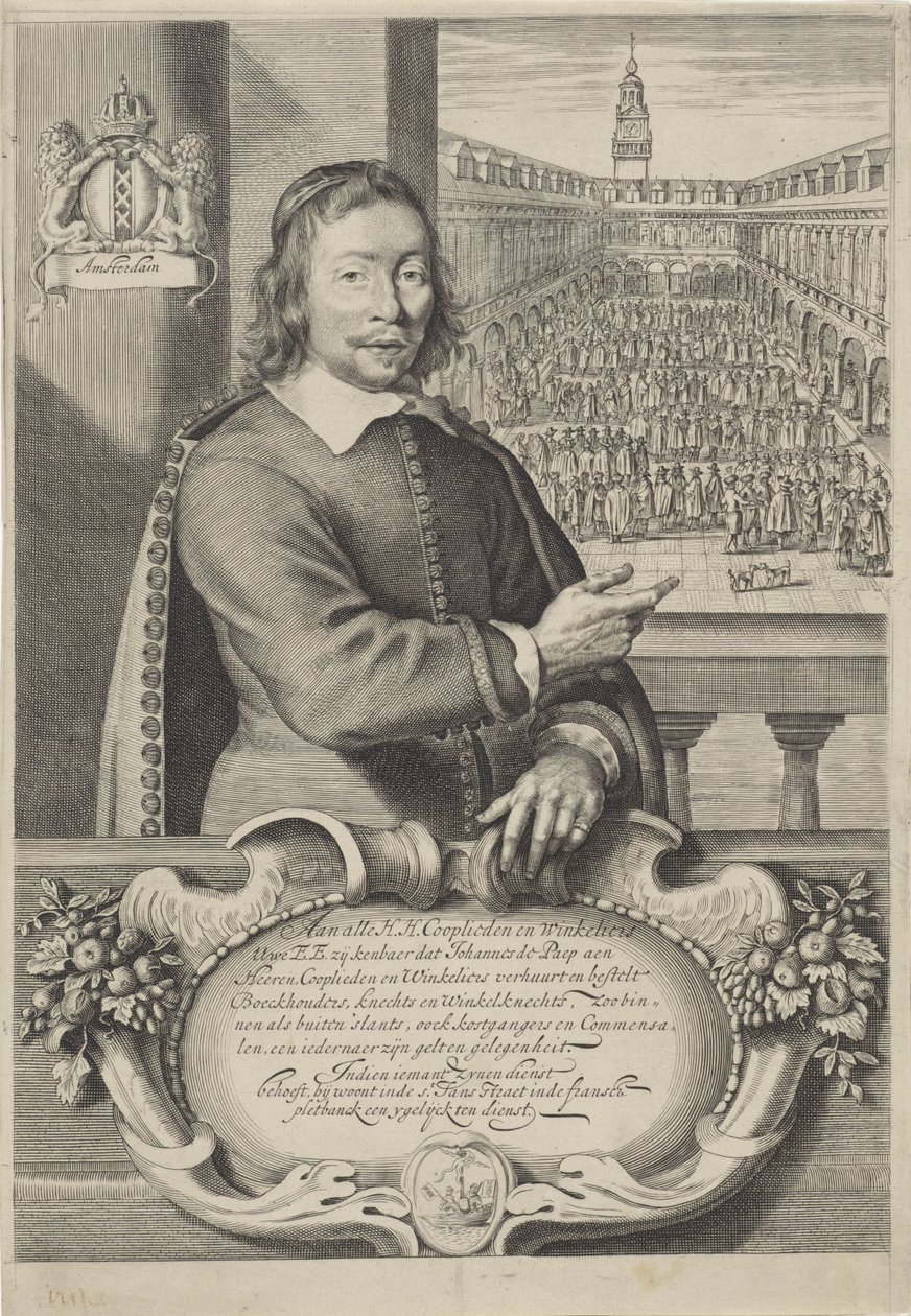 Visitkort af Johannes de Paep af Cornelis Visscher (II)