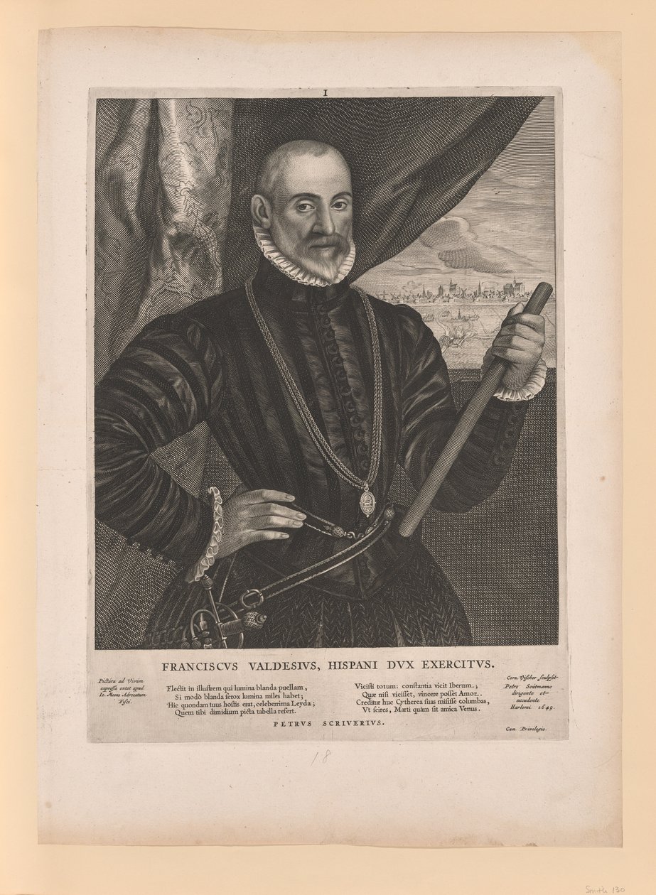 Francisco Valdes, spansk kommandant, fra Quatuor Personae af Cornelis Visscher