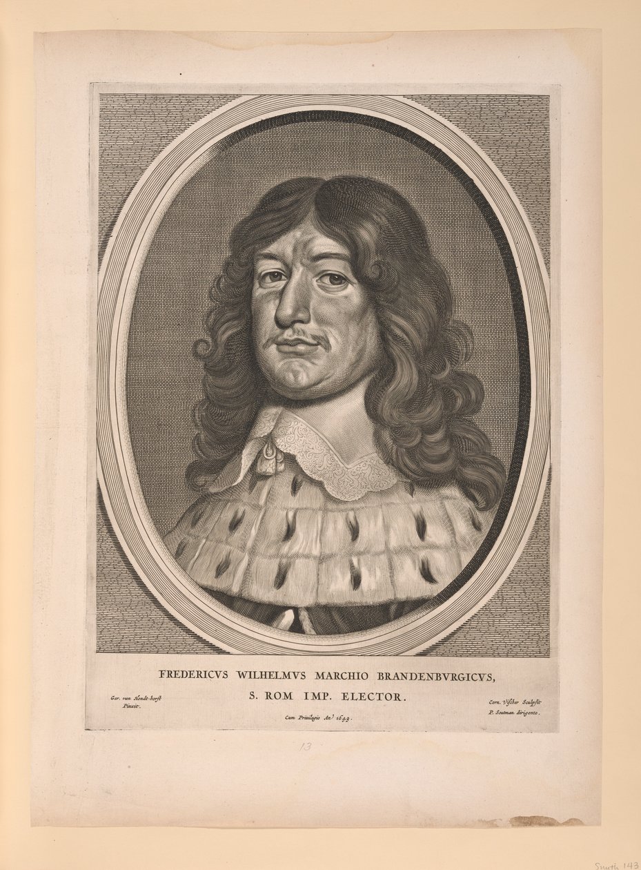 Frederik Vilhelm, kurfyrste af Brandenburg, fra Ni portrætter af Cornelis Visscher