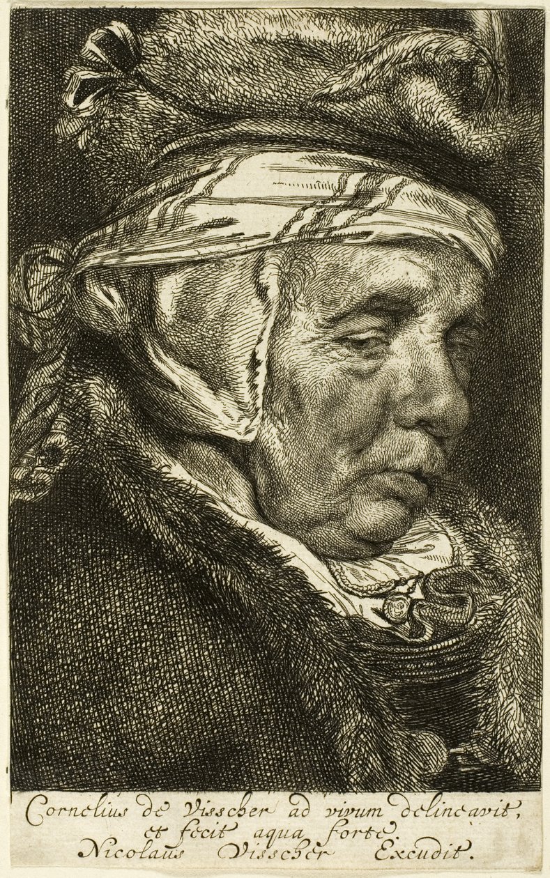 Head of an Old Woman (såkaldt portræt af Visschers mor) af Cornelis Visscher