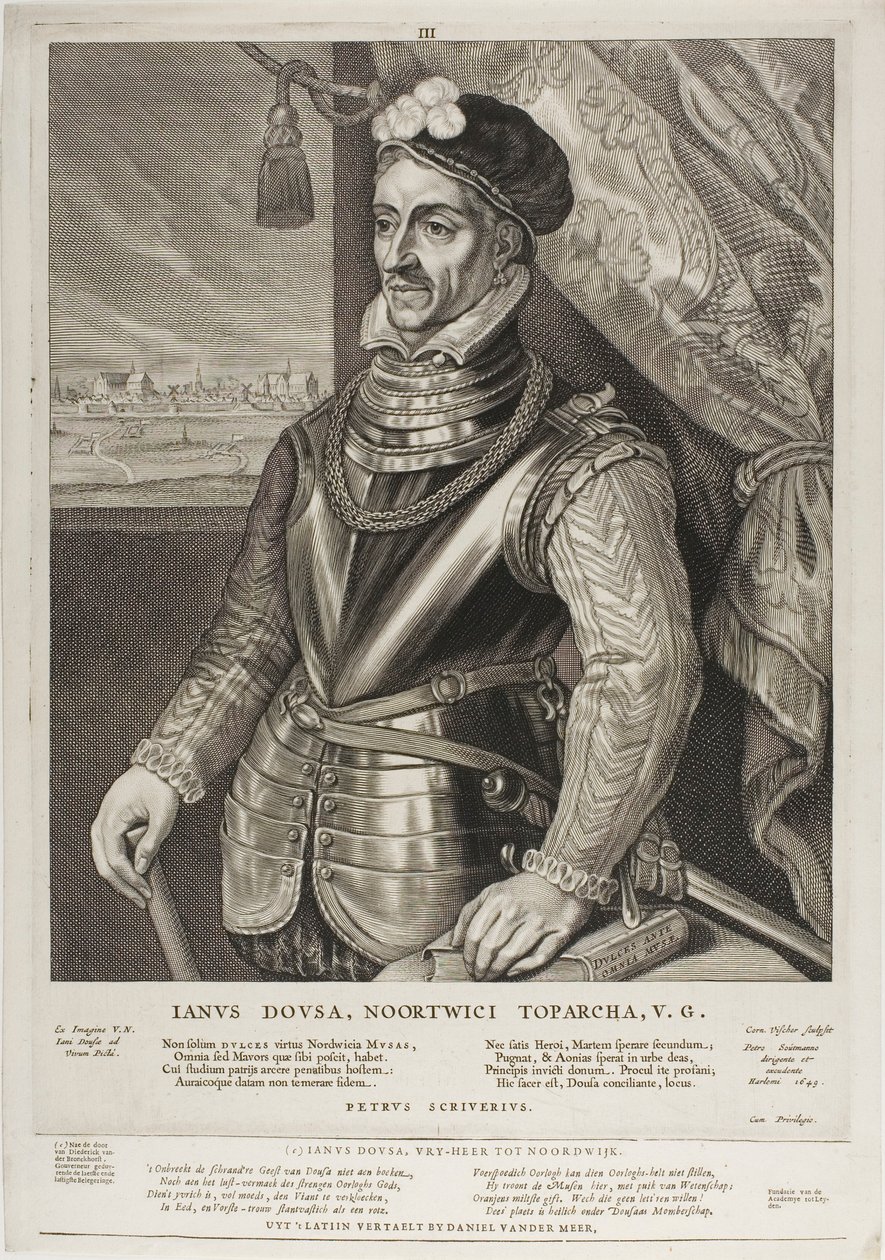Jan van der Does, plade 3 fra Quatuor Personae af Cornelis Visscher
