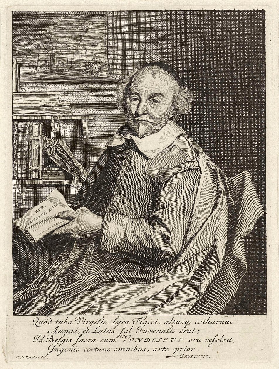 Joost van den Vondel, pub. 1657 af Cornelis Visscher