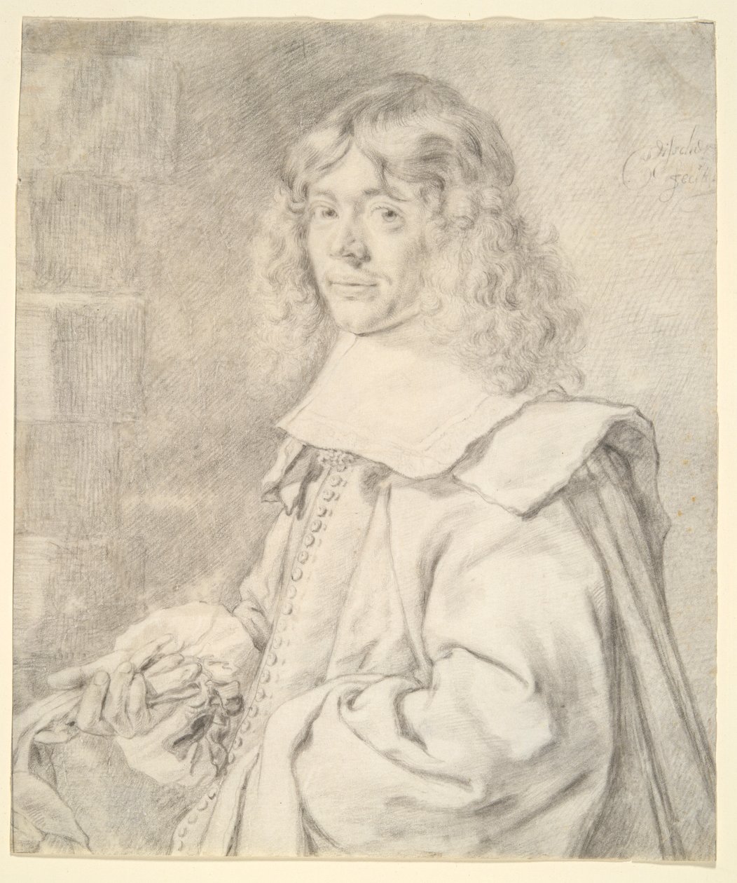 Portræt af en ung mand af Cornelis Visscher