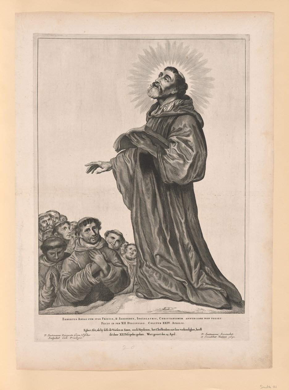 Sankt Egbert Abbeden, fra Helgener i det nordlige og sydlige Holland af Cornelis Visscher