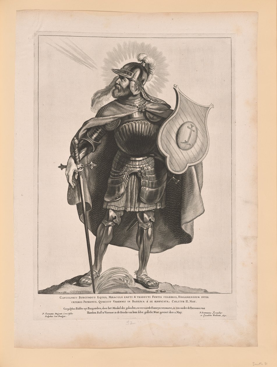 Sankt Gangulphus, fra Helgener i det nordlige og sydlige Holland af Cornelis Visscher