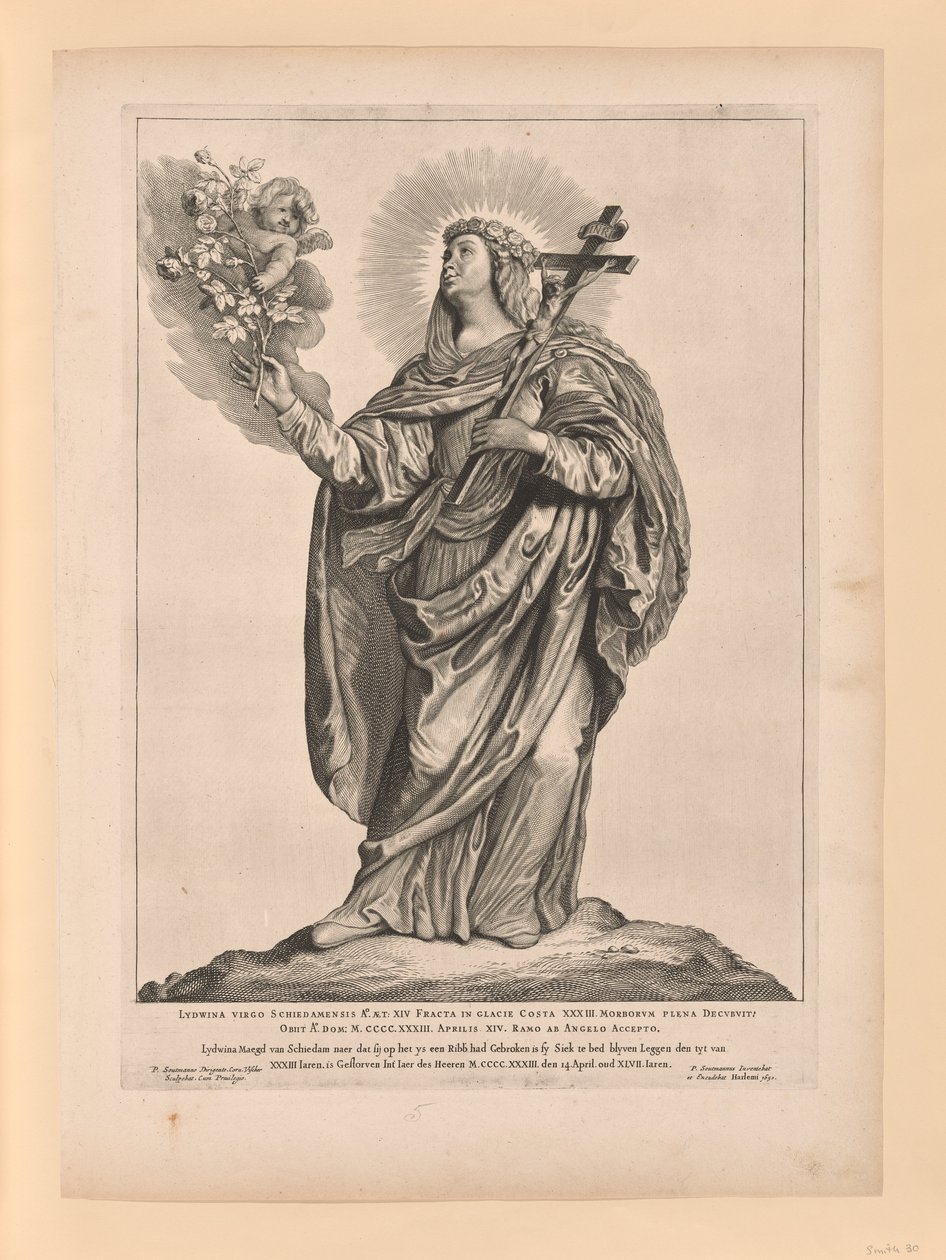 Sankt Liduina, fra Helgener i det nordlige og sydlige Holland af Cornelis Visscher