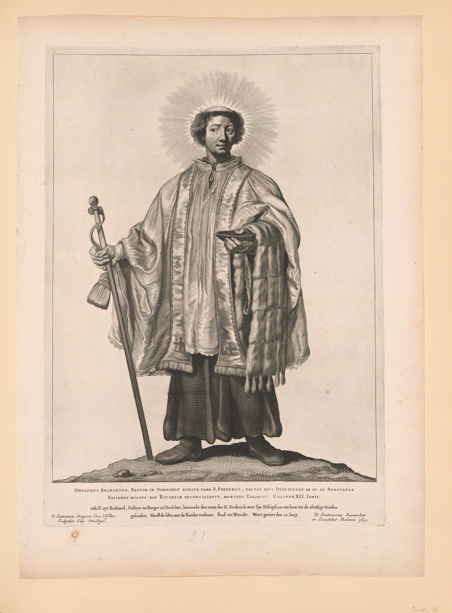 Sankt Odulf, fra Helgener i det nordlige og sydlige Holland af Cornelis Visscher