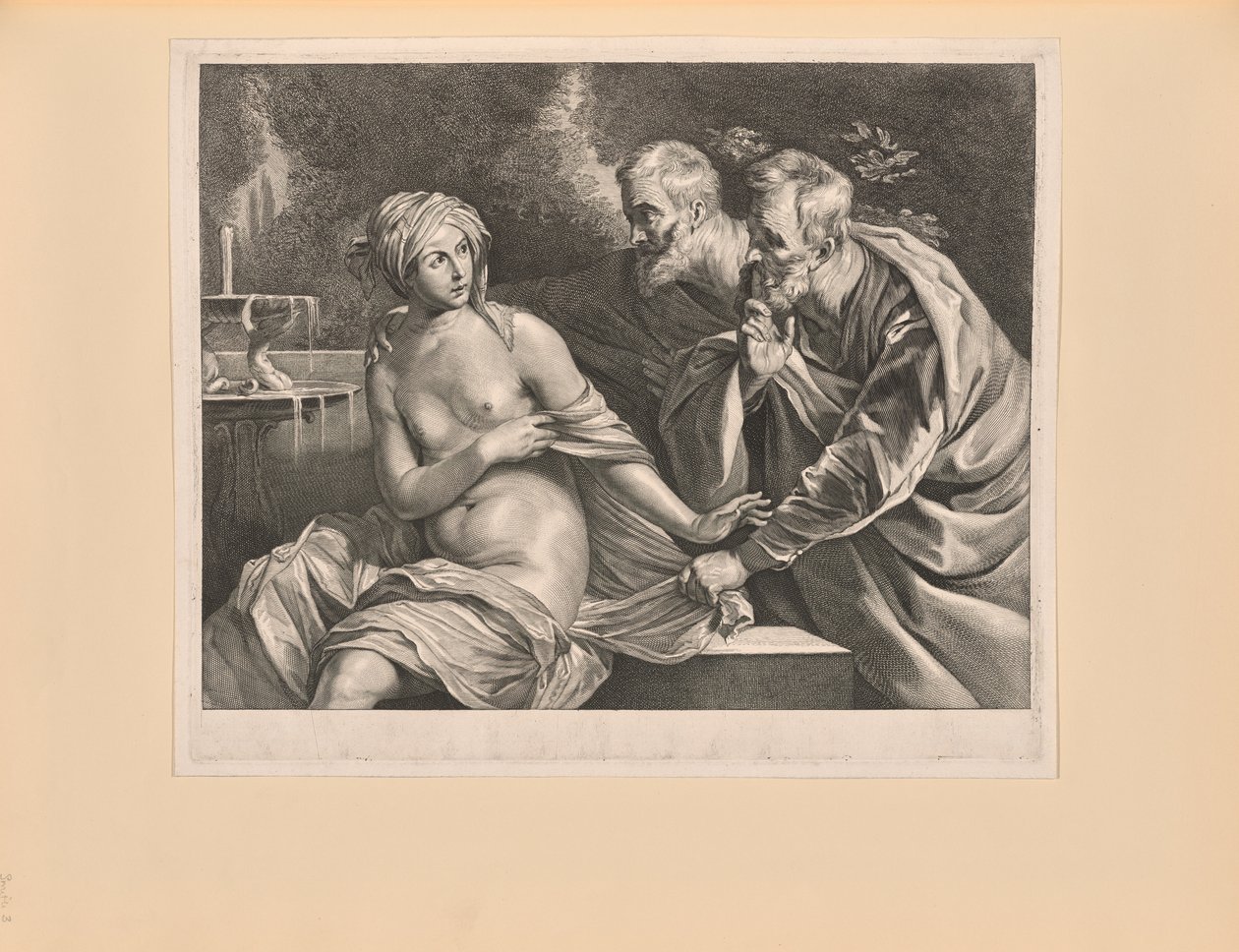 Susanna og de ældre, fra Kabinet Reynst af Cornelis Visscher