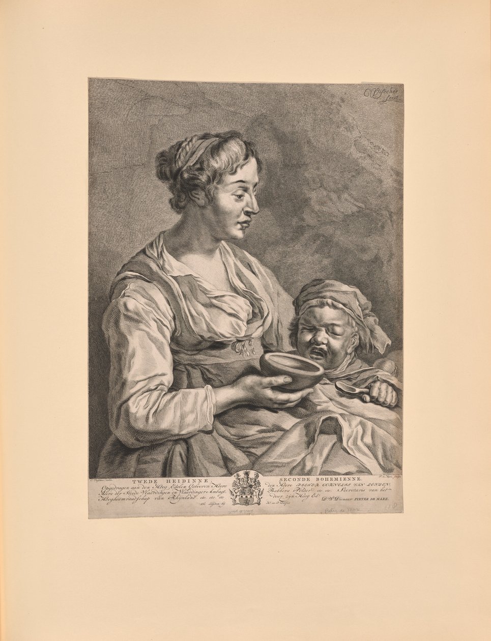 Den anden boheme (Second Heidinne - Seconde Bohemienne) af Cornelis Visscher