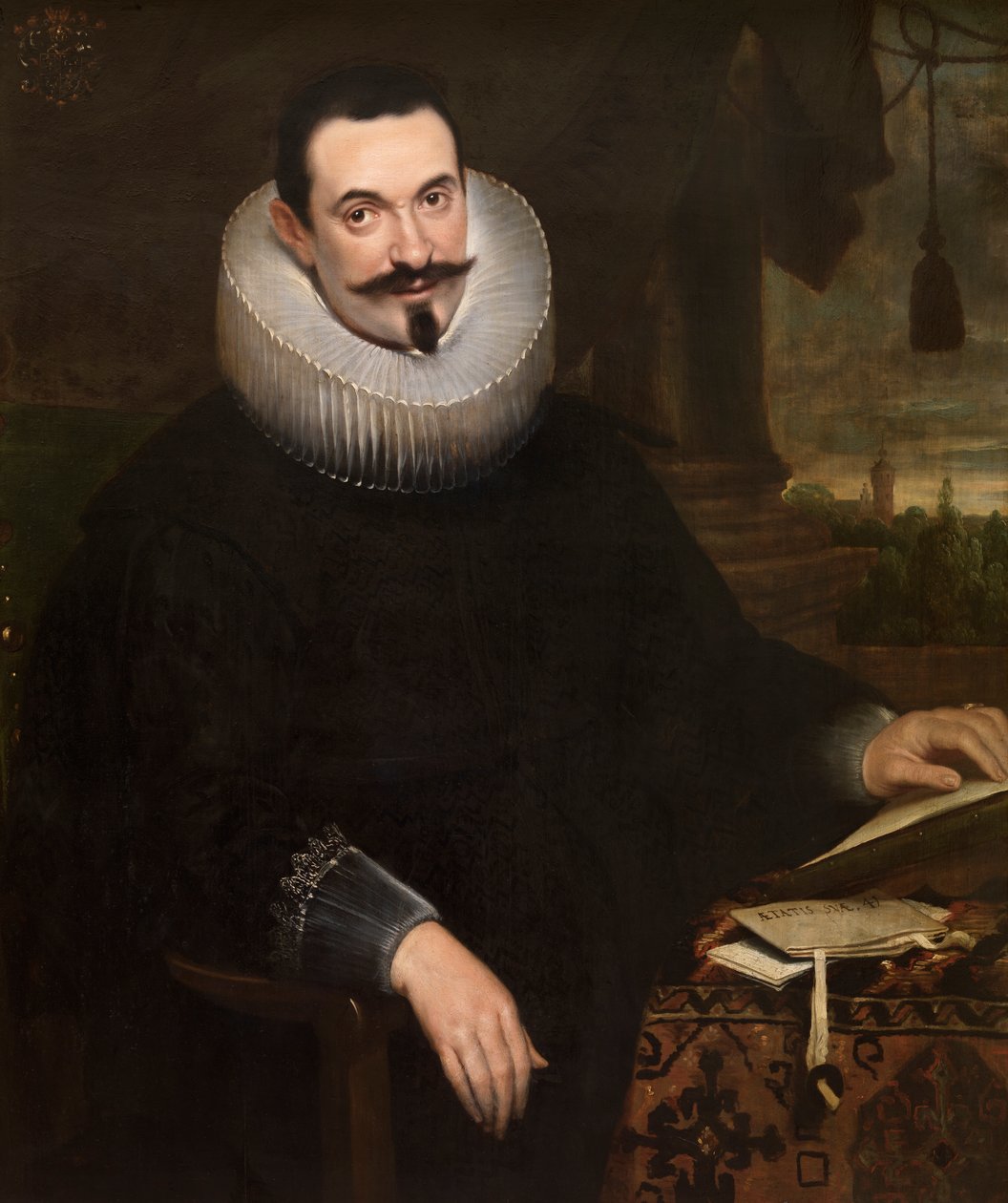 Barthel van den Berghe, Notar (olie på lærred) (par til 471108) af Cornelis de (attr. to) Vos