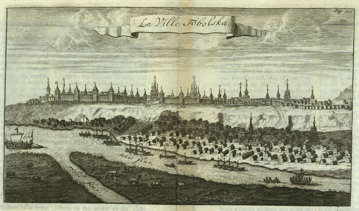 Tobolsk Fra: Rejser til Muscovy, 1711 af Cornelis de Bruijn