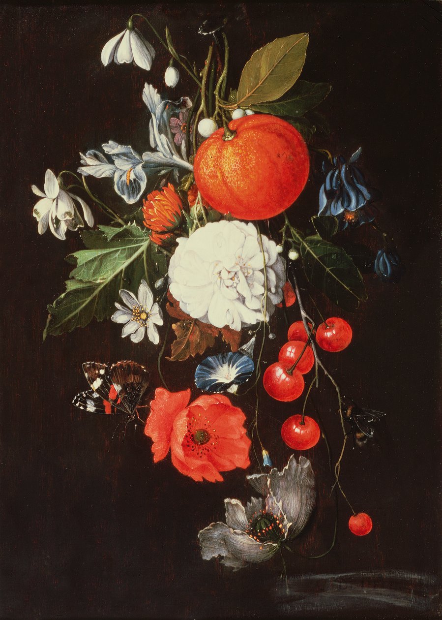 Stilleben med frugt og blomster af Cornelis de Heem