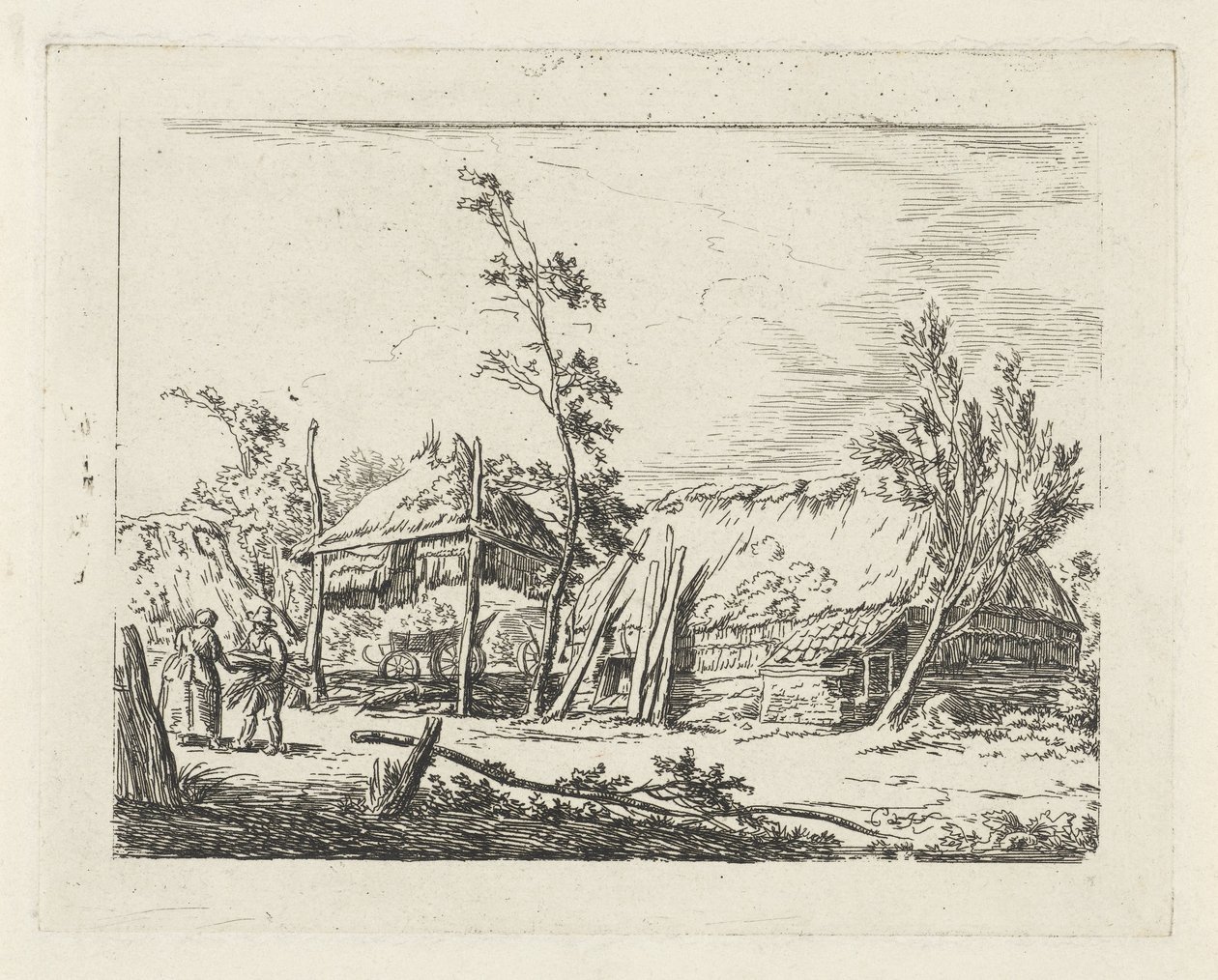 Gård med høstak af Cornelis de Kruyff