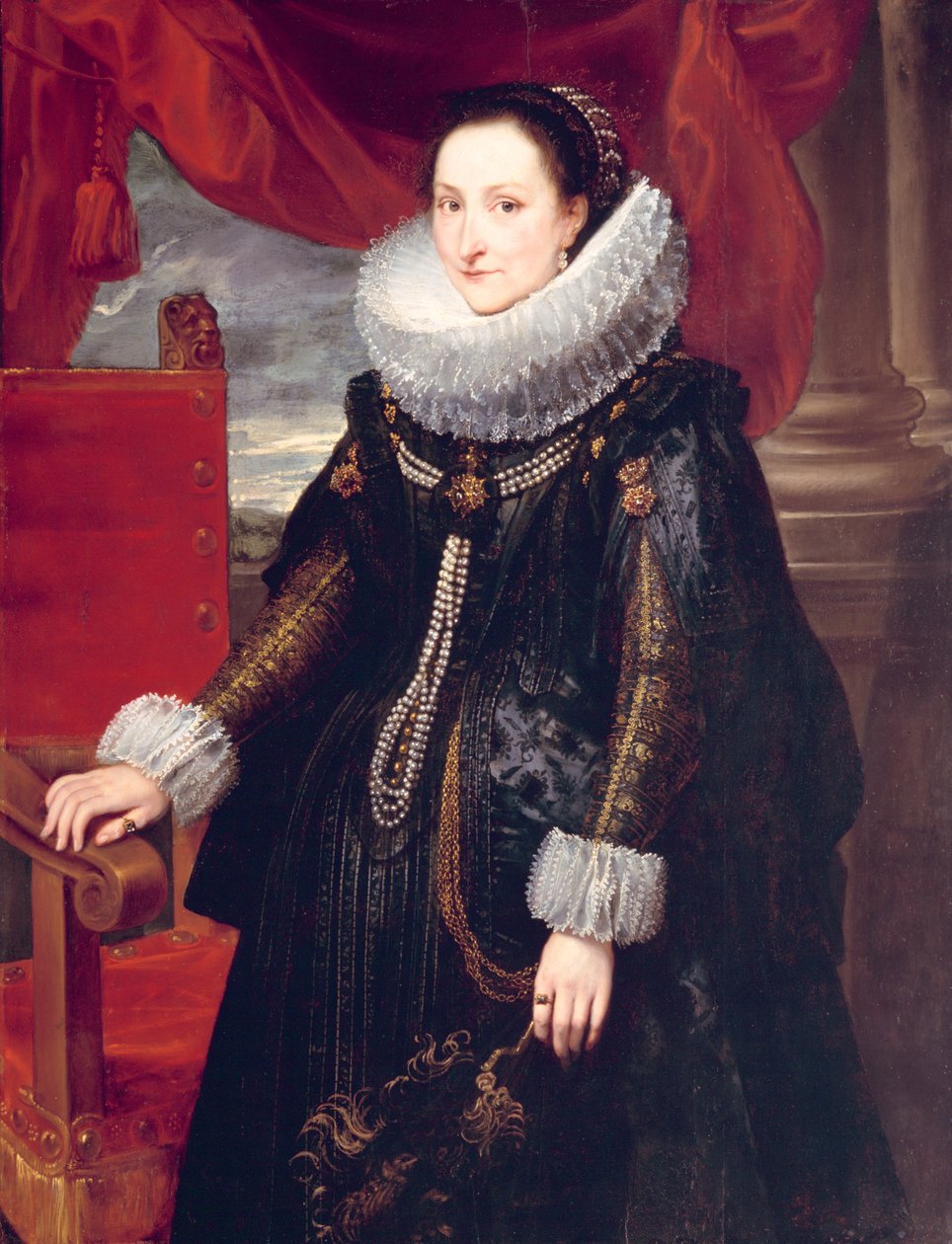 Portræt af en kvinde. af Cornelis de Vos