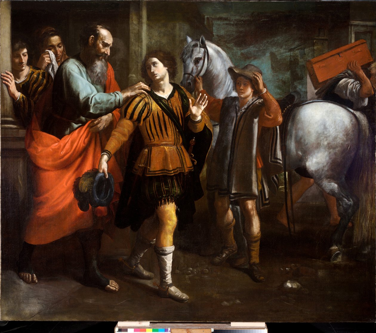 Den fortabte søns afgang, ca. 1650 (olie på lærred) af Cornelis de Wael