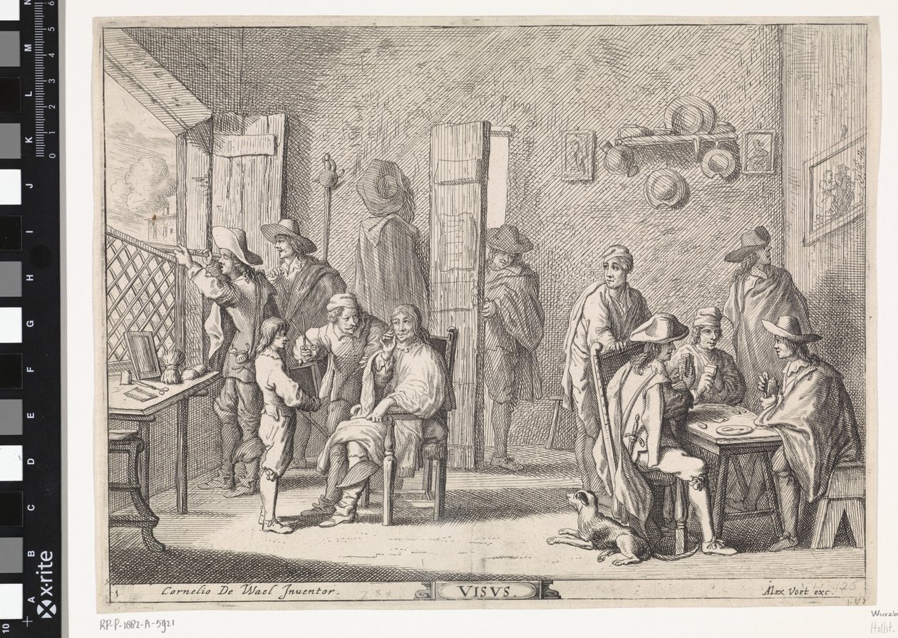 Syn Visvs (titel på objekt) Fem sanser (serietitel) af Cornelis de Wael