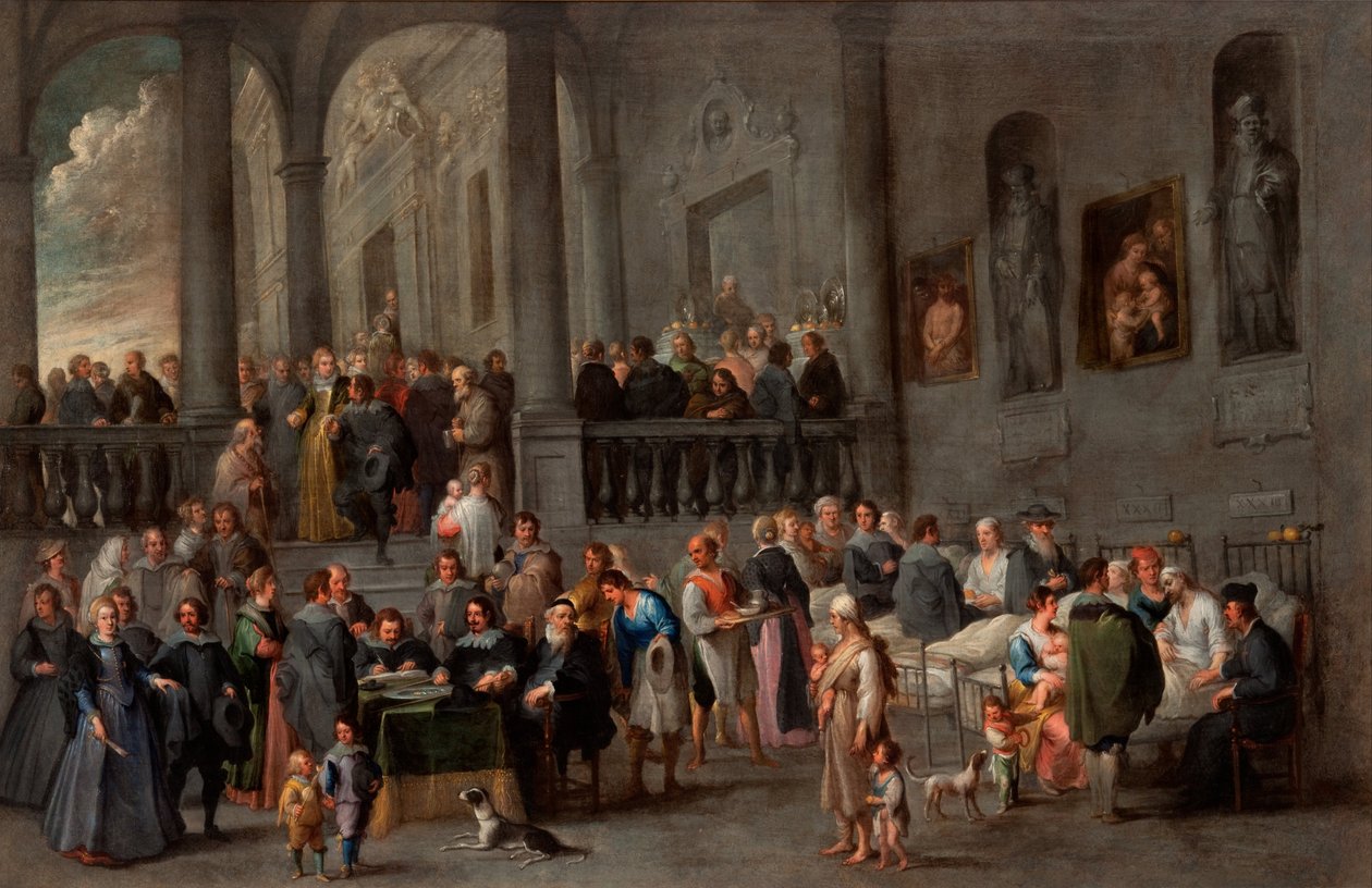 At besøge de syge af Cornelis de Wael