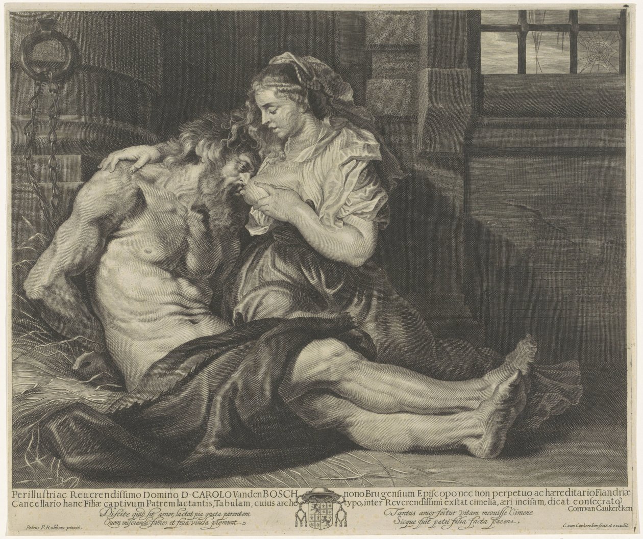 Cimon i Pero (Caritas Romana) af Cornelis van Caukercken