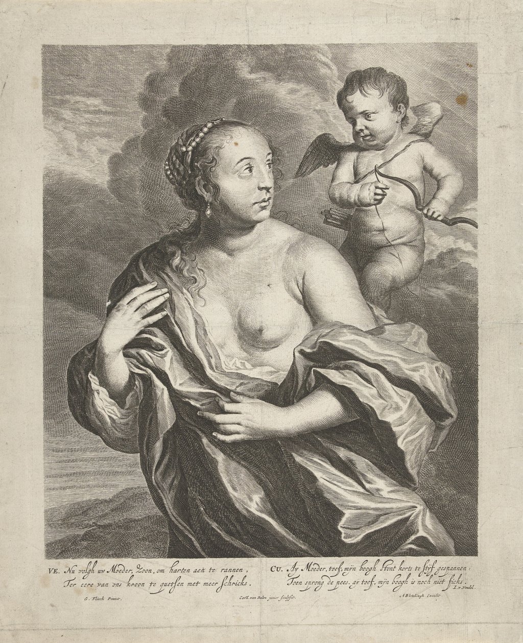Venus i Amor af Cornelis van Dalen (II)