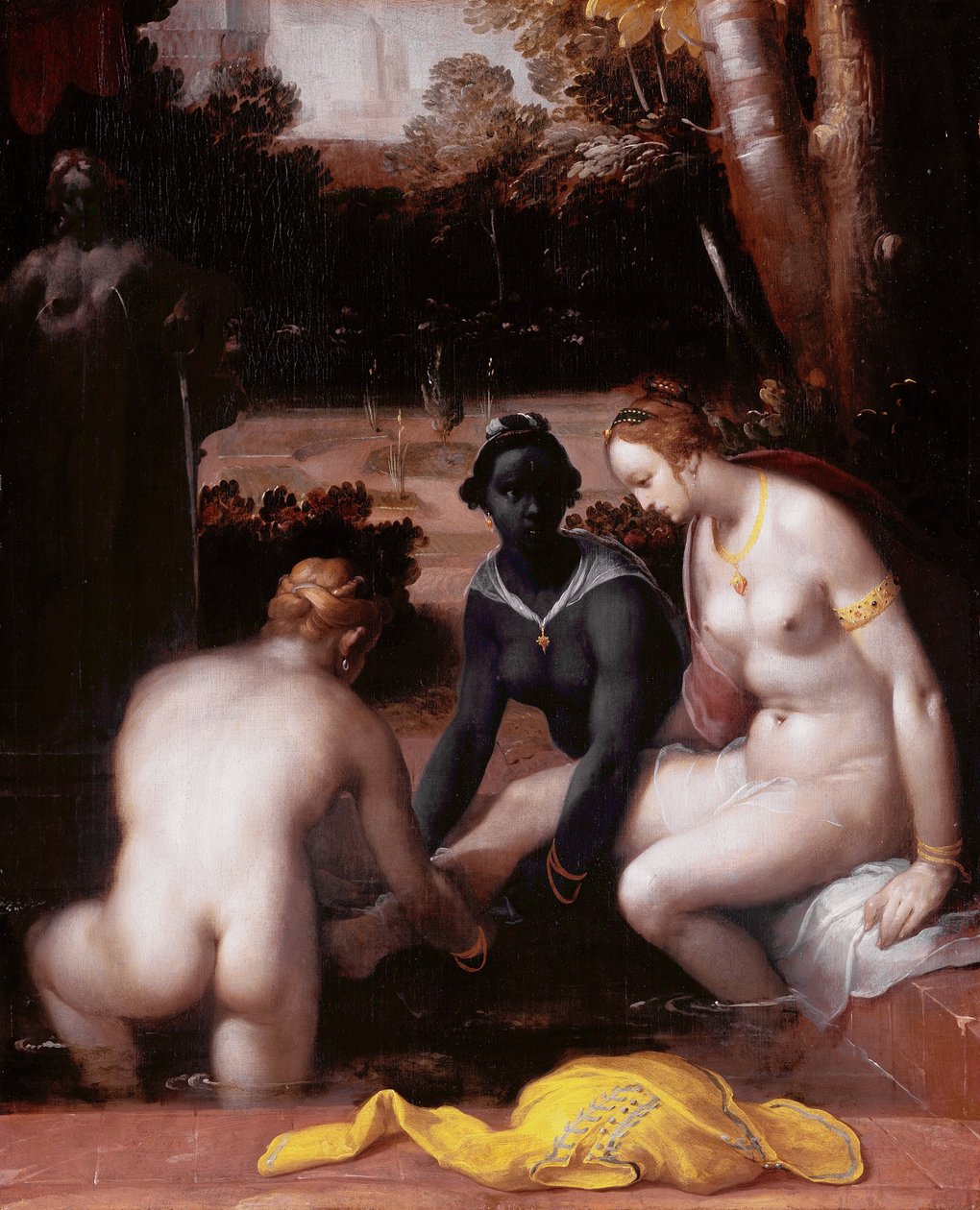 Bathsheba på sit toilet af Cornelis van Haarlem