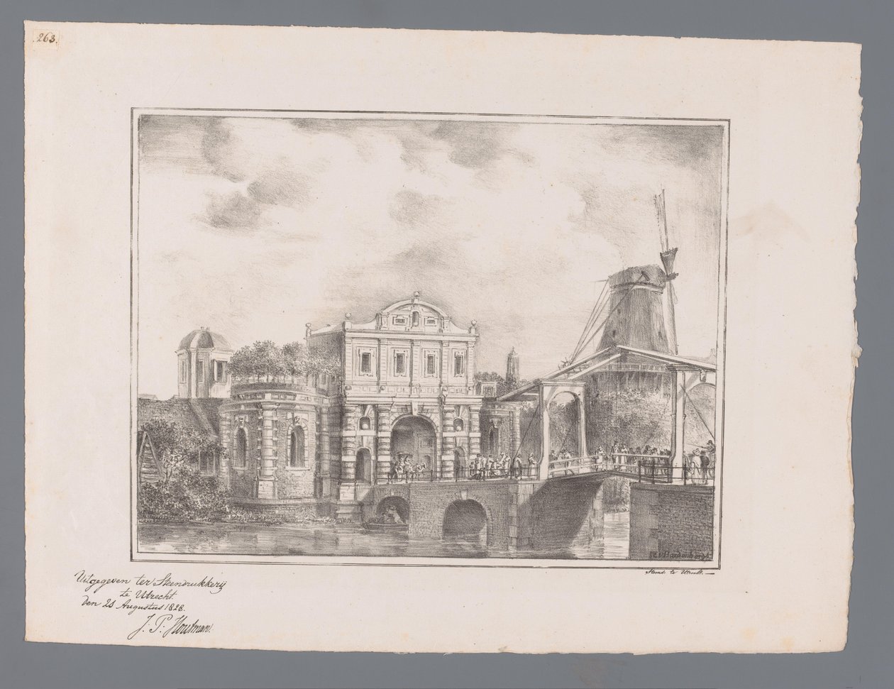 Catharijnepoort i Utrecht Billeder af ansigter i eller nær Utrecht (serietitel) af Cornelis van Hardenbergh