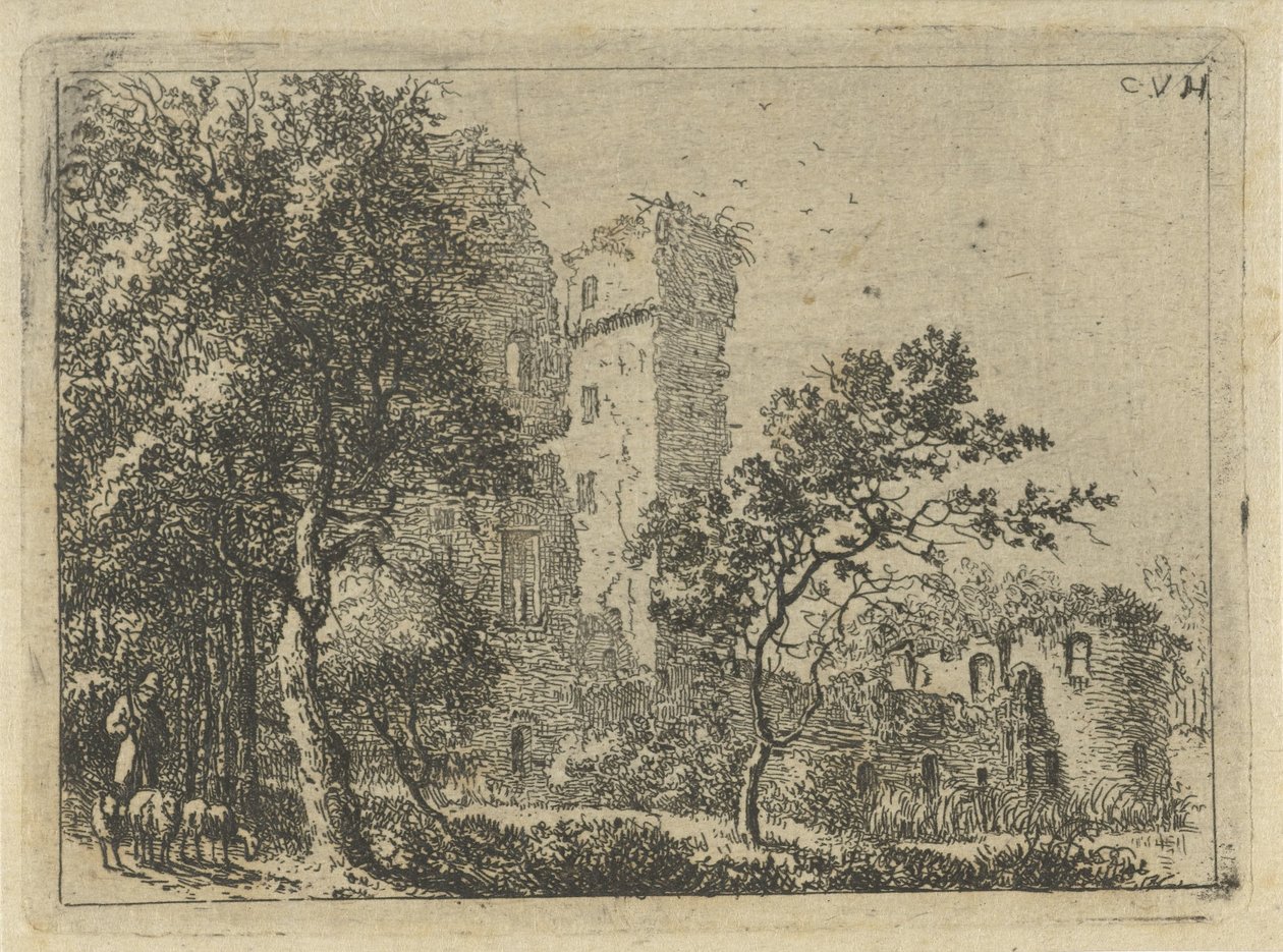 Ruinerne af Duurstede Slot af Cornelis van Hardenbergh