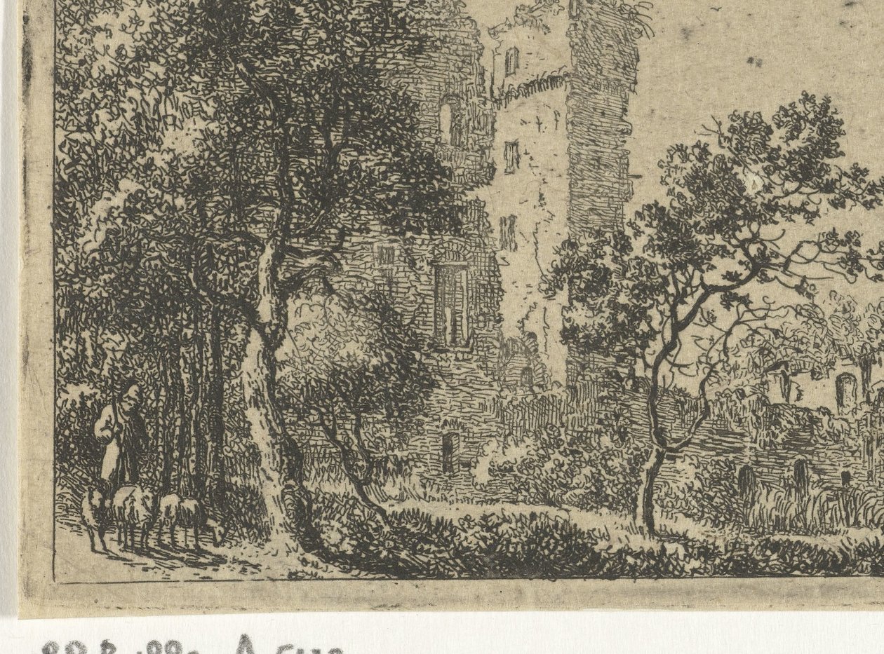 Ruinerne af slottet de Haar af Cornelis van Hardenbergh