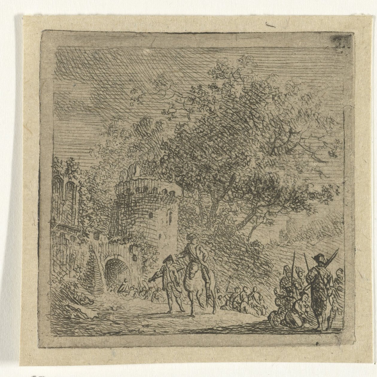 Soldater ved en port af Cornelis van Hardenbergh