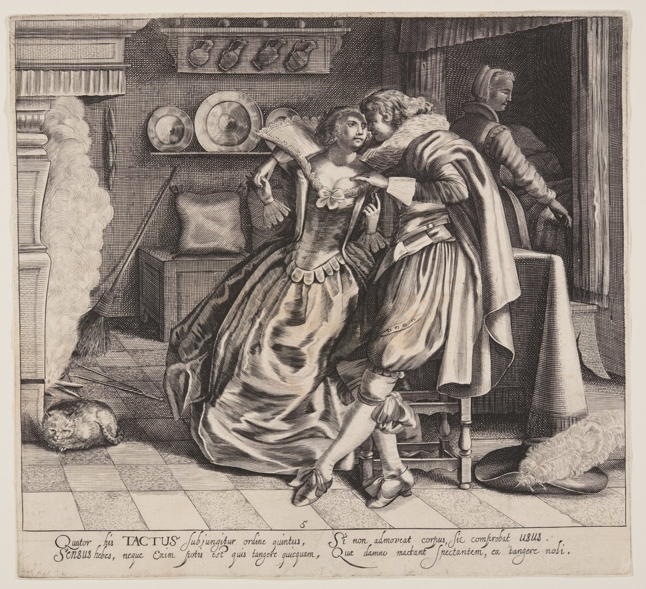 Tactus (berøring), fra De fem sanser af Cornelis van Kittensteyn