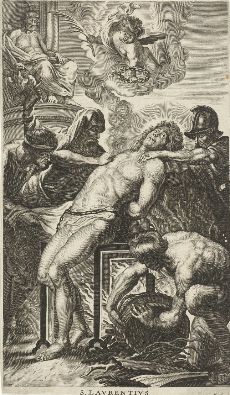 Sankt Laurentius martyrium af Cornelis van Merlen