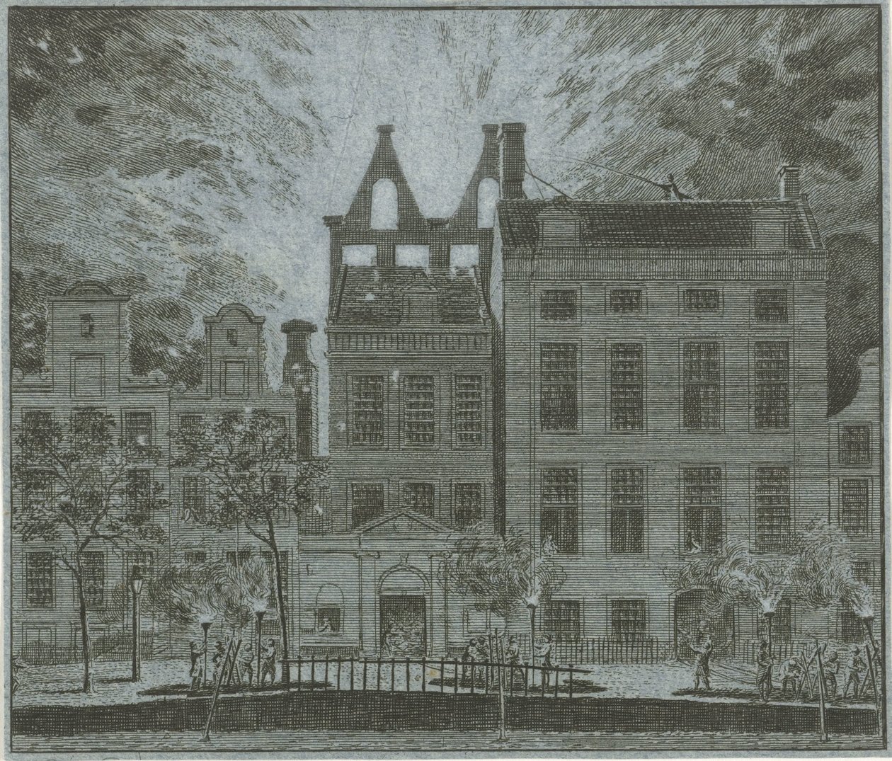 Brand i Amsterdam Schouwburg, 1772 af Cornelis van Noorde