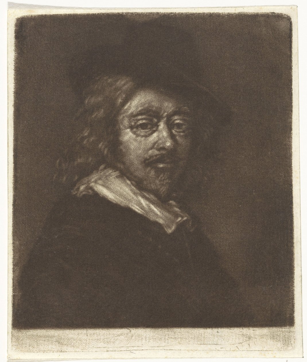 Portræt af Frans Hals med hat af Cornelis van Noorde