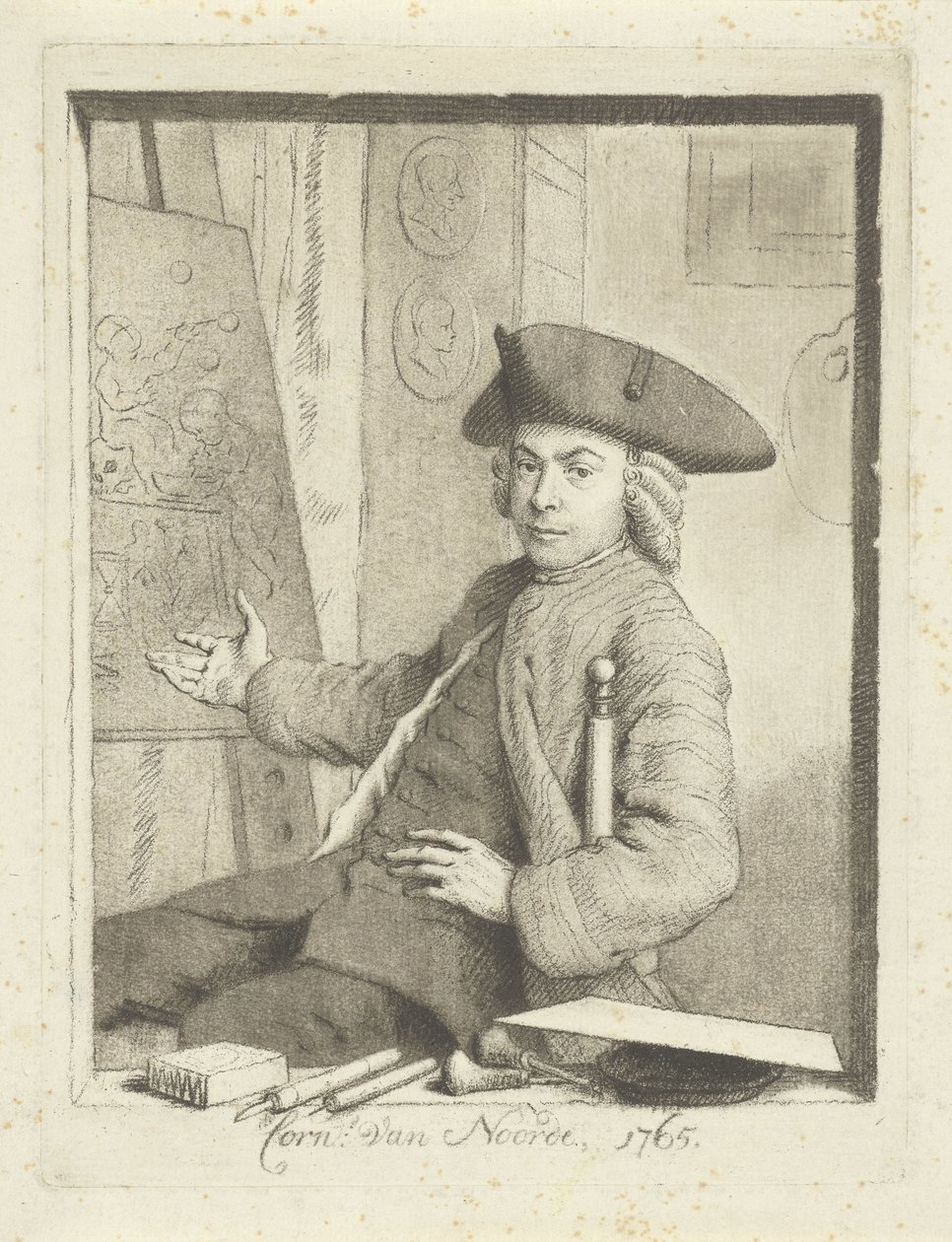 Selvportræt af Cornelis van Noorde af Cornelis van Noorde