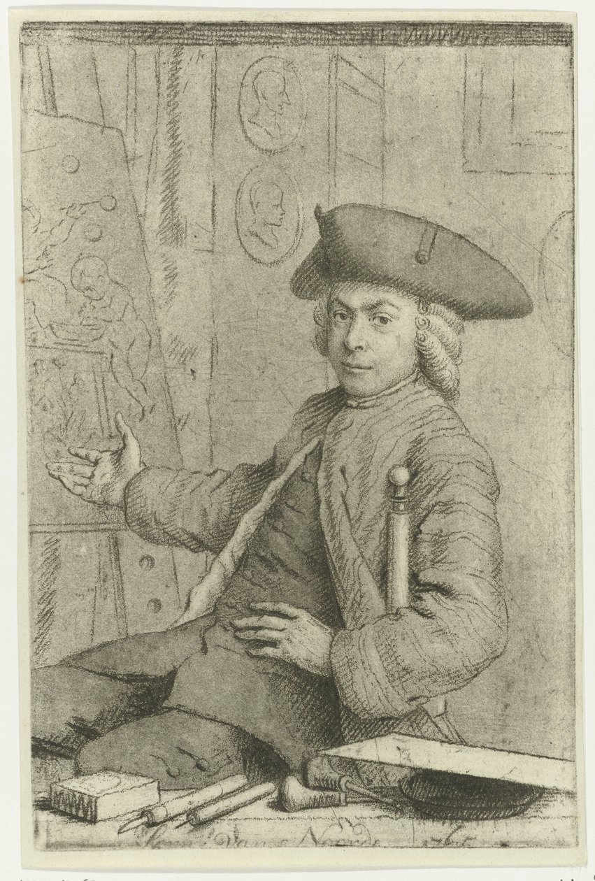 Selvportræt af Cornelis van Noorde af Cornelis van Noorde